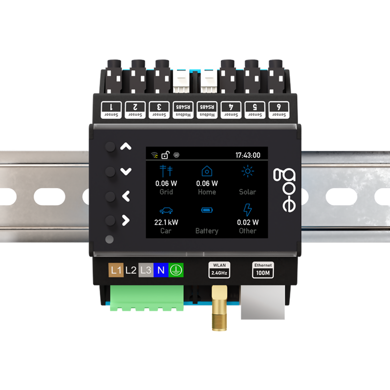go-e Controller, dynaaminen kuormanhallinta, aurinkosähkö, energiankulutuksen seuranta