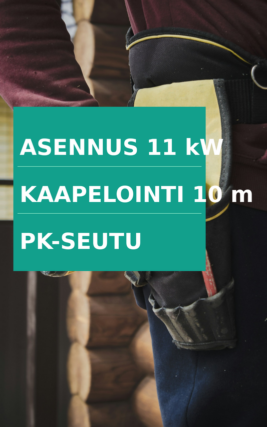 Asennuspaketti 11 kW 10 m kaapelointi PK-seudulla