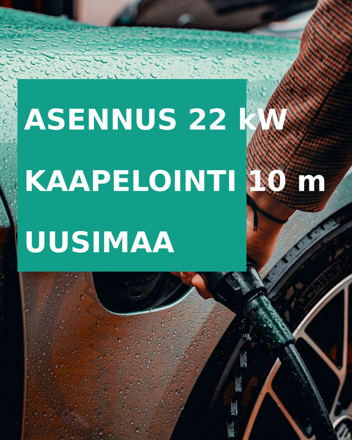 Asennuspaketin 22kW kuvaus, kaapelointi 10m. TOP Sähkö