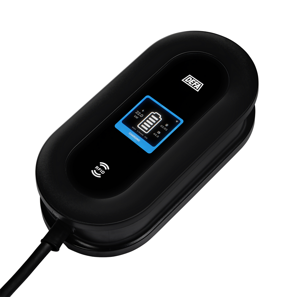 DEFA Power 22 kW latausasema kiinteällä kaapelila 6 m eLaturilta