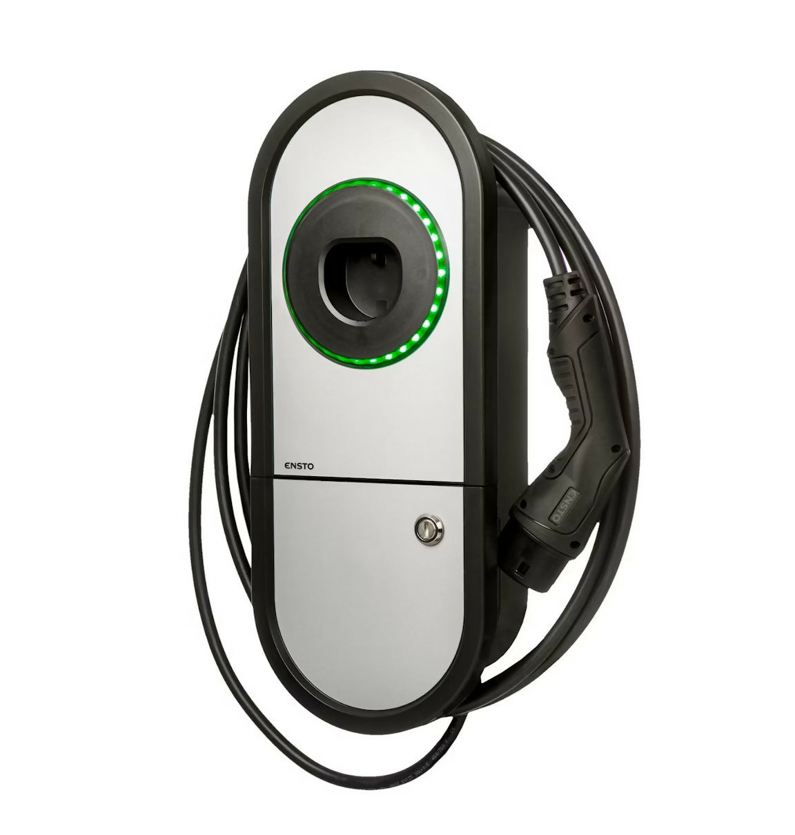 Sähköauton latausasema Ensto One - EVH 11kW, 3-vaihe 16A, Type 2, 5 m RCBO, DLM eLaturilta