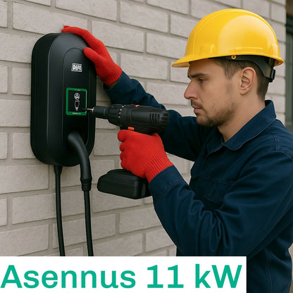 Latausaseman asennus 11 kW Uusimaa eLaturilta 