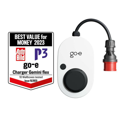 go-e charger Gemini Flex 11 kW latausasema, Type2, (3x16 A), ei kaapelia, Wi-Fi, app, pörssisähkö