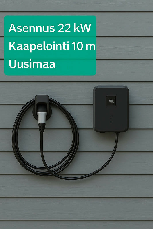 Latausaseman asennus 22 kW Uusimaa eLaturilta 