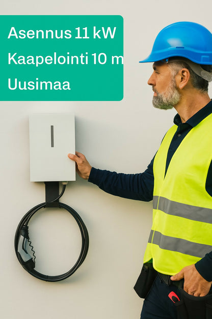 Latausasema asennettuna 11 kW Uusimaa eLaturilta 
